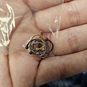 Elegant Multi-Color Circular Nose Rings